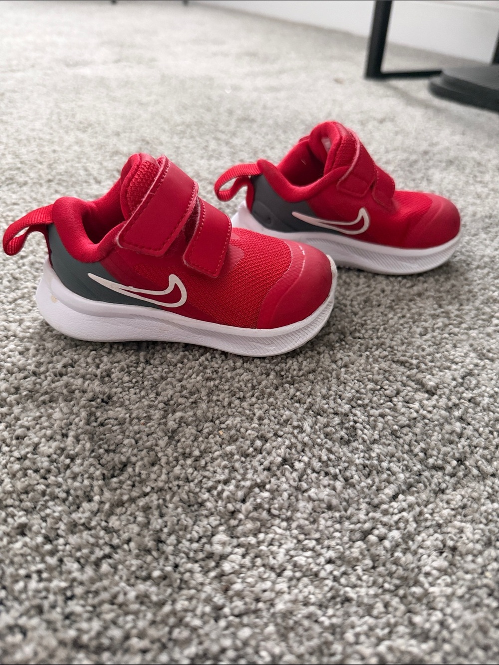 Kids Red and White Athletic Sneakers